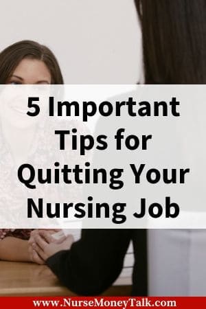 a nurse talking to her boss about quitting