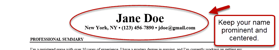 how your name should be on a resume