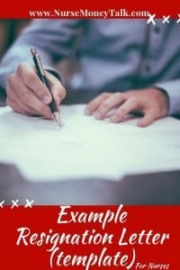 how to write a resignation letter nursing