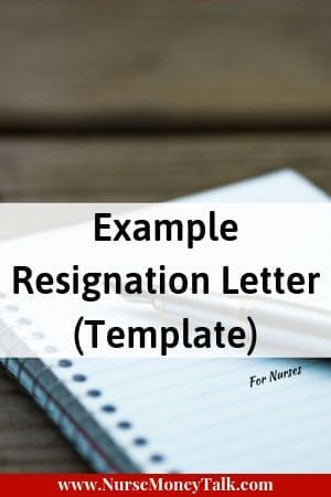 a pen and paper with the wording example resignation letter template