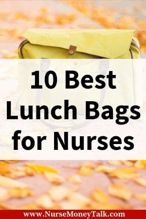 a nurse lunch bag sitting outside