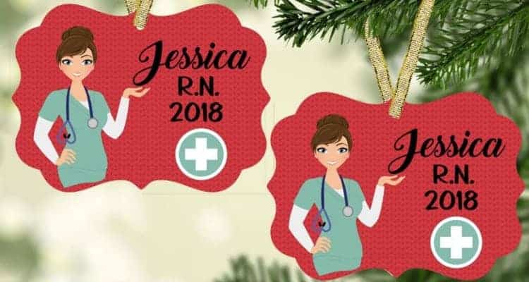 christmas ornament for a registered nurse