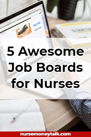 A nurse applying for job on a job board