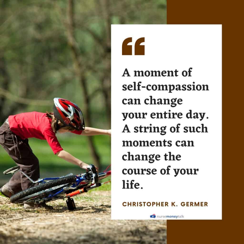 Christopher K. Germer quote on having self-compassion can change your day and moments changing your life.