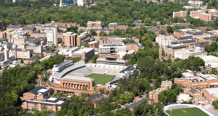 Skyscraper view of University of North Carolina at Chapel Hill 