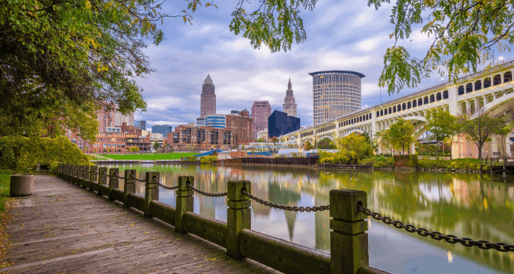 River view of Cleveland, Ohio