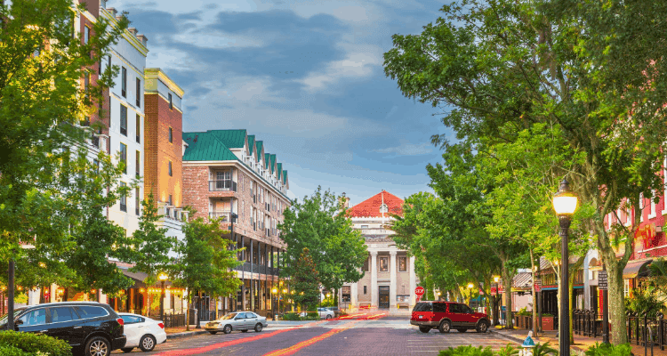 Street view of Gainesville, Florida