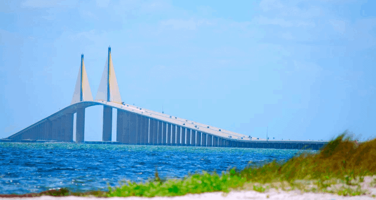 Beach view in Tampa, Florida