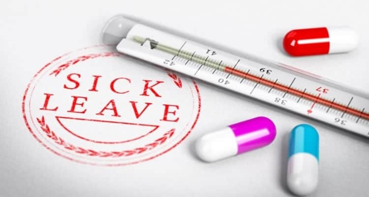 sick leave sign thermometer medications