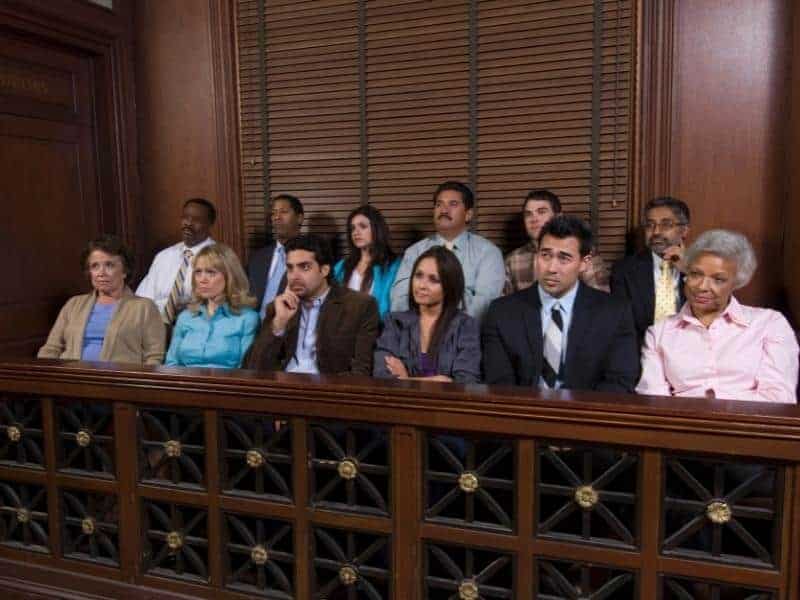 jurors in the jury box