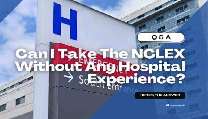 the front of a hospital