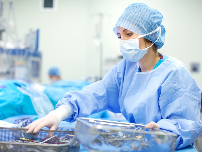 stock image - surgical nurse