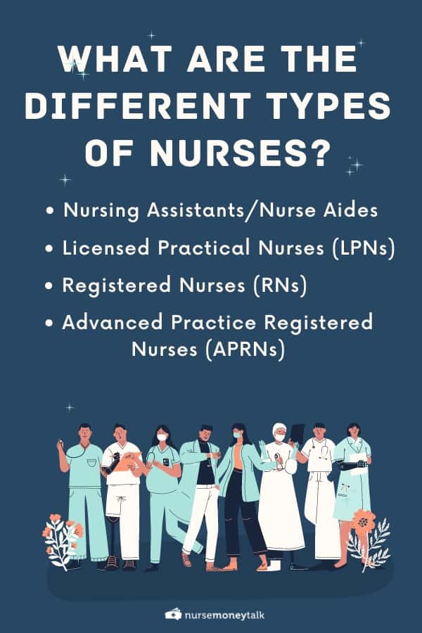 What are the different types of nurses