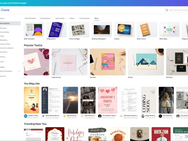 screenshot of Canva