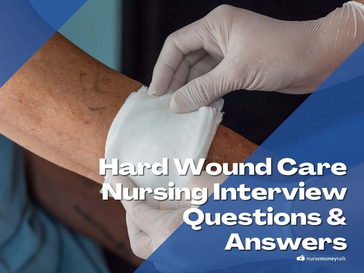 Nurse tending wound